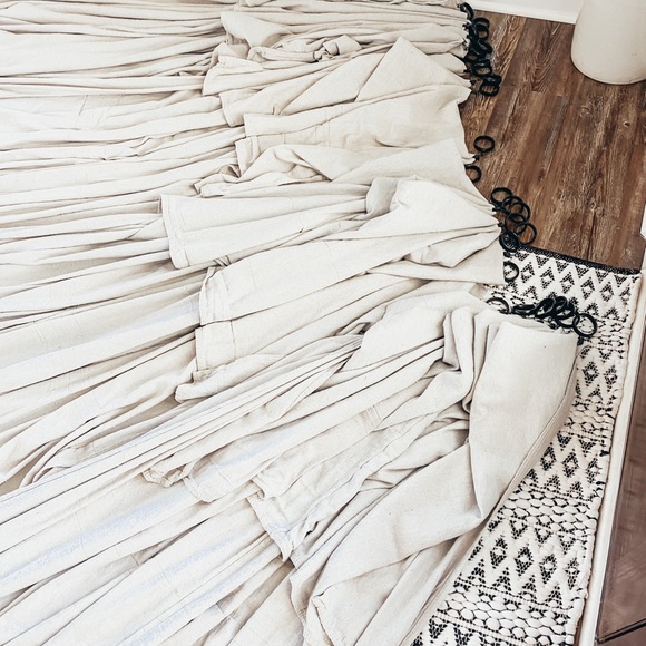 Farmhouse Drop Cloth Curtains - Picture 3 of 8